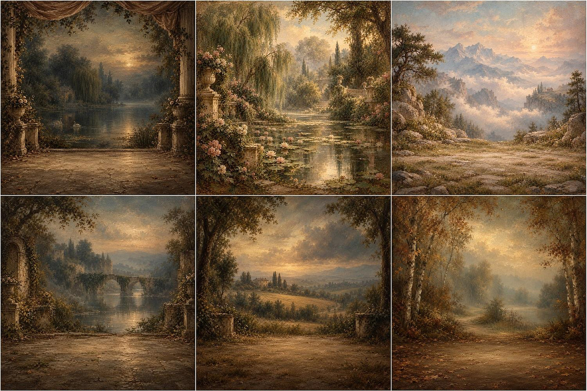 Painterly Landscape Digital Backdrop, a Background Graphic by Walllow Creatives (Photo 7 of 7)