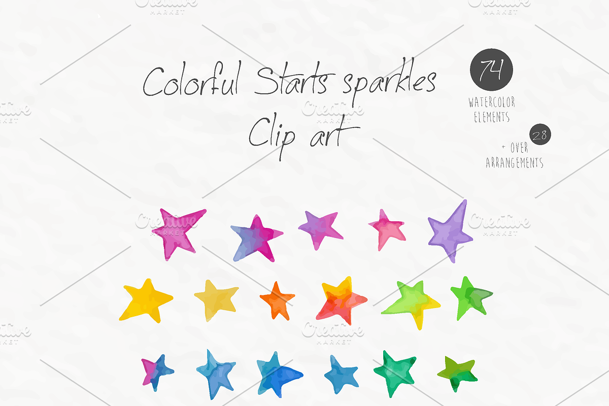 Rainbow Star watercolor, an Illustration by Eomoiart (Photo 3 of 3)