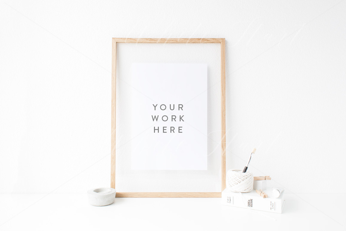 BUNDLE - A4 Wooden Frame mockup, a Print Template by White Hart Co. (Photo 3 of 3)