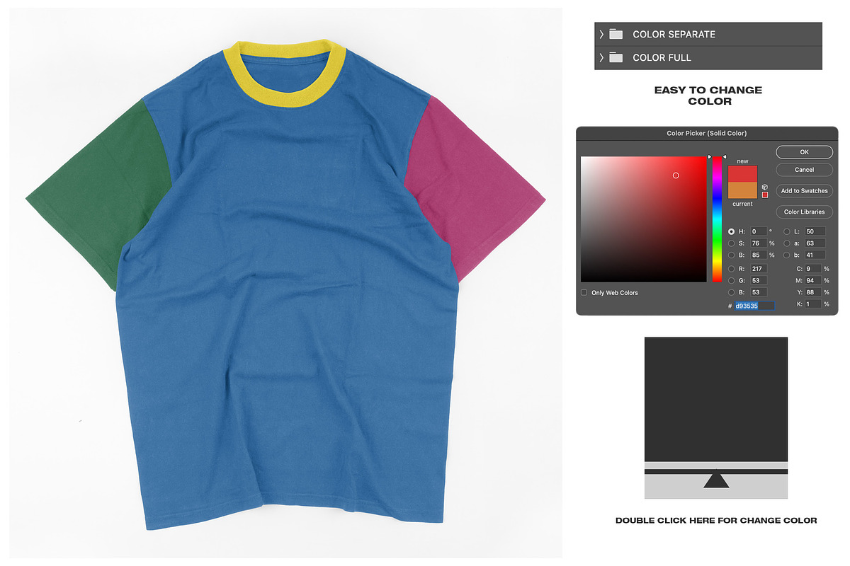T-shirt Wrinkled Mockup, a Shirt Mockup by DaldSgh (Photo 9 of 11)