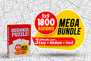 Sudoku Puzzle Bundle 1800 Sudoku, a Card Template by Graphic Template (Thumbnail 2 of 3)