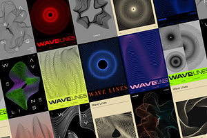 Wave Lines - 100 Vector Shapes