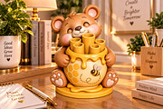 Bear Pencil Holder 3D Print STL, an Animal 3D Model by Creative Art (Thumbnail 2 of 4)