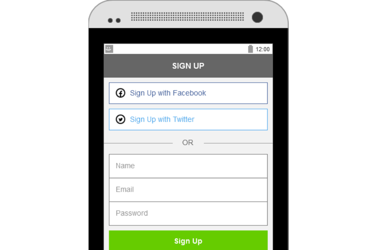 Axure widget library / Android preview 4