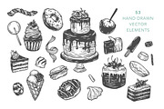 Sweet Dreams. Vector Set., a Food Illustration by Olga Olmix (Thumbnail 2 of 8)