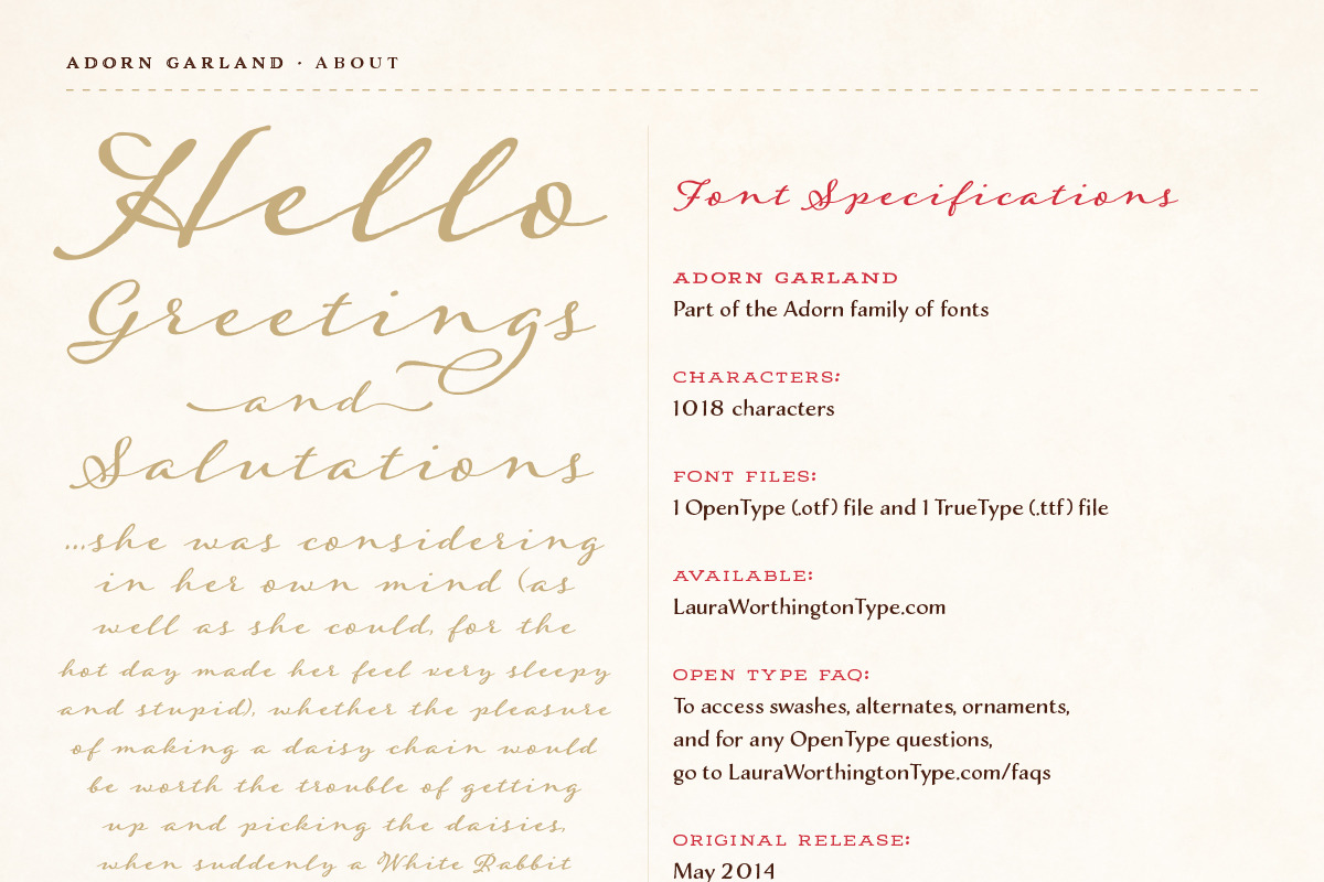 Adorn Collection, a Sans Serif Font by Laura Worthington (Photo 15 of 62)