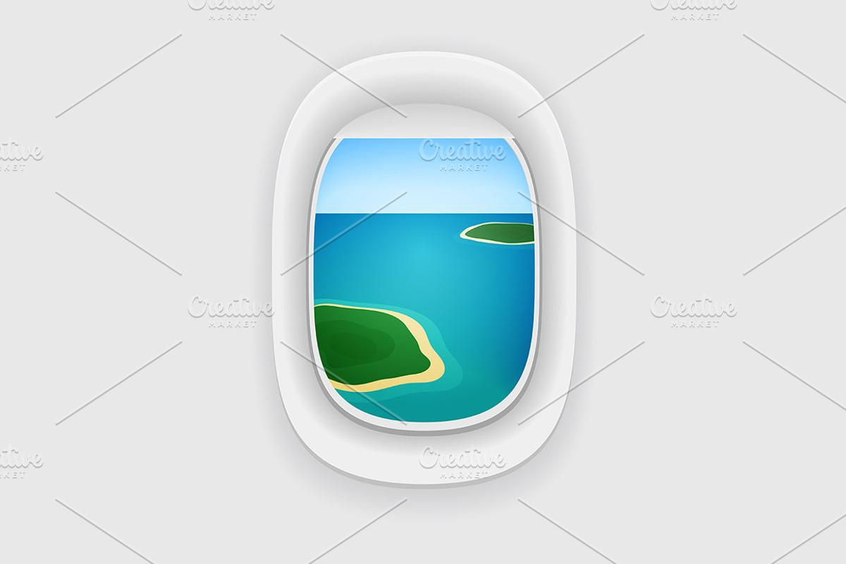 Airplane windows, vacation journey, an Object Illustration by odpium (Photo 2 of 4)