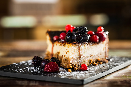 Delicious cheesecake stock photo containing background and bakery, a Food & Drink Photo by Kowostock