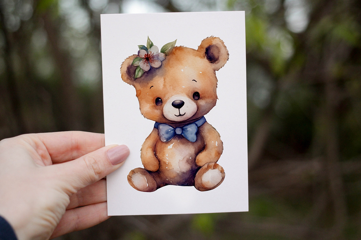 Teddy Bear Clipart. AI, an Animal Illustration by BonbonnyDesigns (Photo 4 of 5)