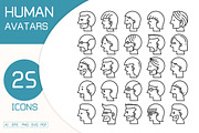 People Face Avatars Set, a Person Illustration by Designfour (Thumbnail 1 of 7)