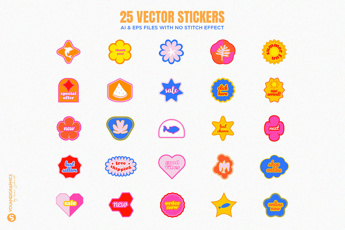 Patch Stickers - Summer edition, a Graphic by Youandigraphics (Photo 12 of 13)