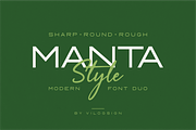Manta Style Modern Font Duo, a Sans Serif Font by Vilogsign (Thumbnail 1 of 9)