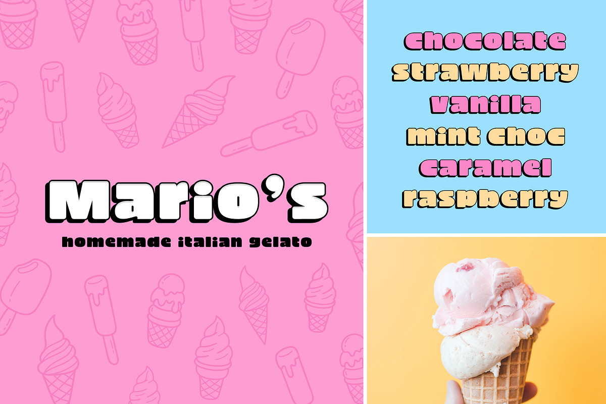 Ice Cream Dream Font Family, a Sans Serif Font by Salt & Pepper Designs (Photo 2 of 8)