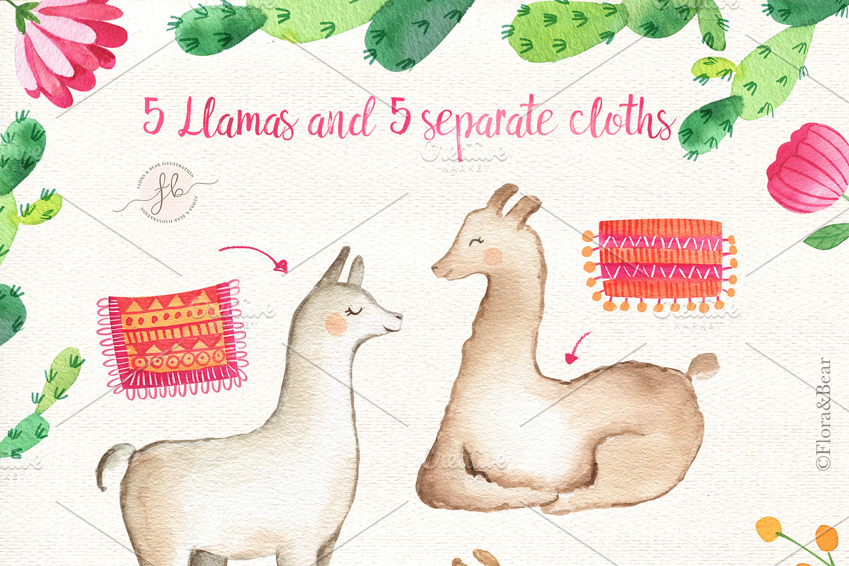 Summer Llamas, an Animal Illustration by Flora+Bear (Photo 3 of 6)