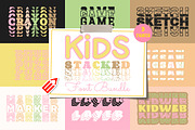 Kids Stacked Font Bundle, a Font by WADLEN (Thumbnail 1 of 10)