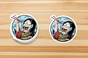 Japanese Demon Eating Ramen Emblem, a Branding & Logo Template by Judsart (Thumbnail 3 of 3)