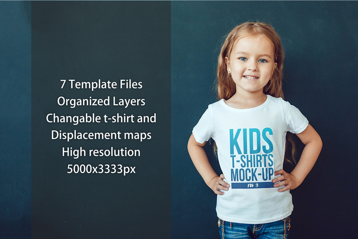 Kids T-Shirt Mock-Up Vol 3, a Shirt Mockup by Freeman Studio (Photo 2 of 12)