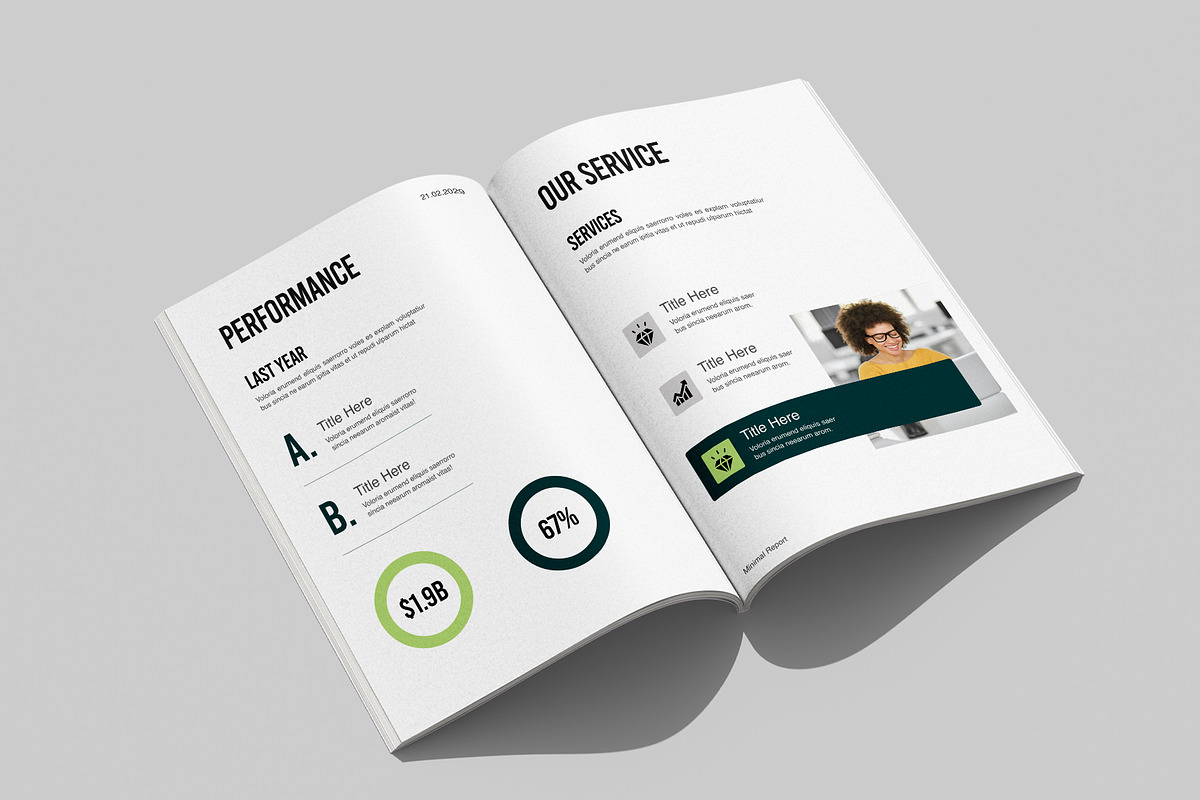 Annual Report Book Template, a Brochure Template by Templeste (Photo 3 of 7)
