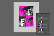 Poster Mockup 2x2 Grid, an Advertising Mockup by Glue Lab (Thumbnail 4 of 4)