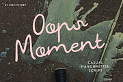 OopsMoment Casual Handwritten Script, a Script Font by Struvictory.art (Thumbnail 1 of 9)