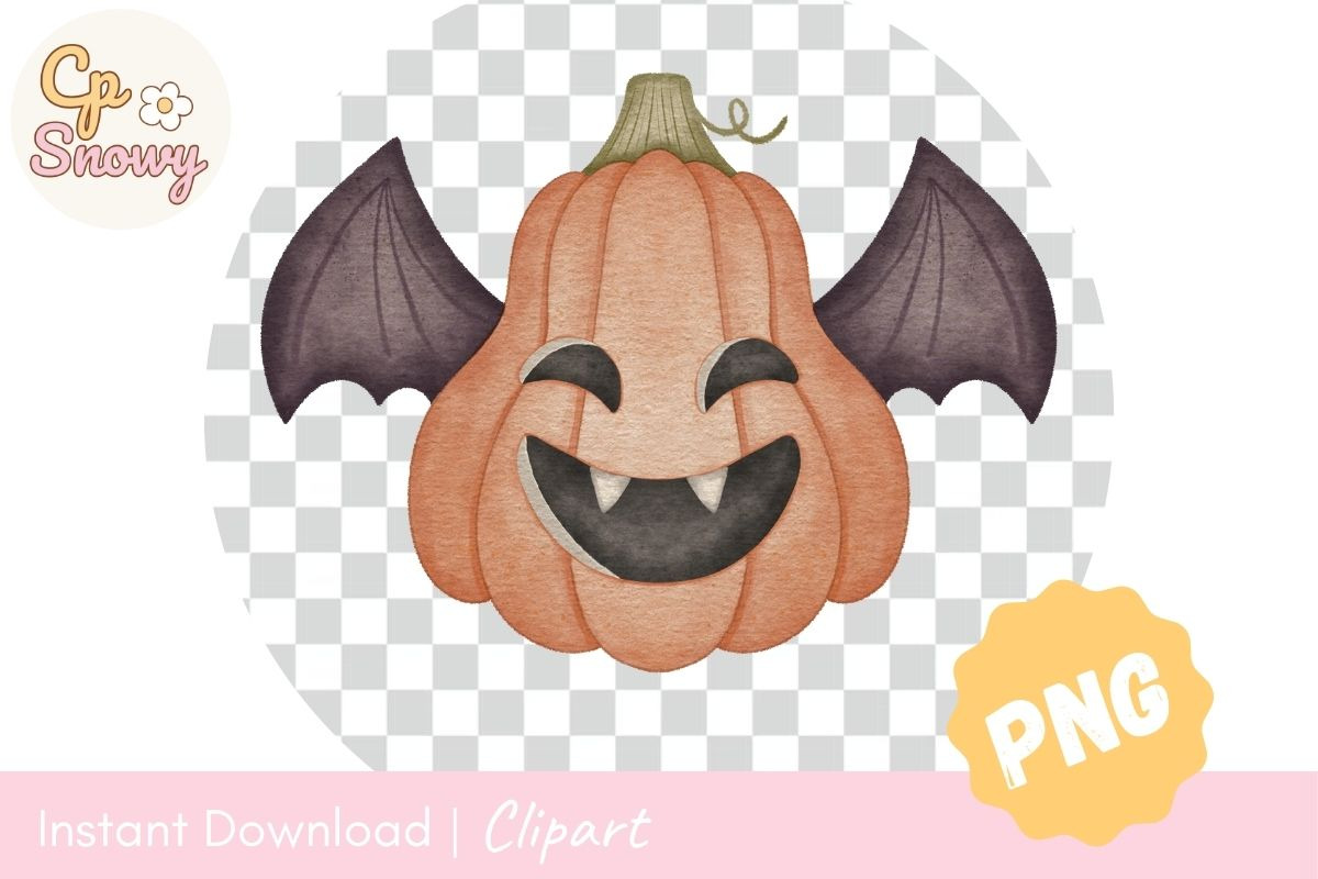 Cute Watercolor Halloween Clipart, a Seasonal Illustration by CpSnowy (Photo 2 of 4)