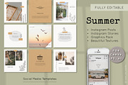 Instagram Post & Stories. Summer, a Social Media Template by Mint Air Studio (Thumbnail 1 of 10)