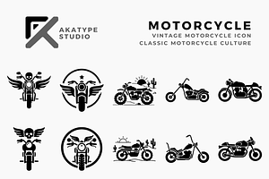 Vintage Motorcycle Icon Collection