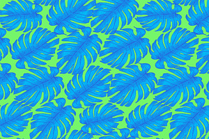 Jungle Leaves Pattern Design Jpeg