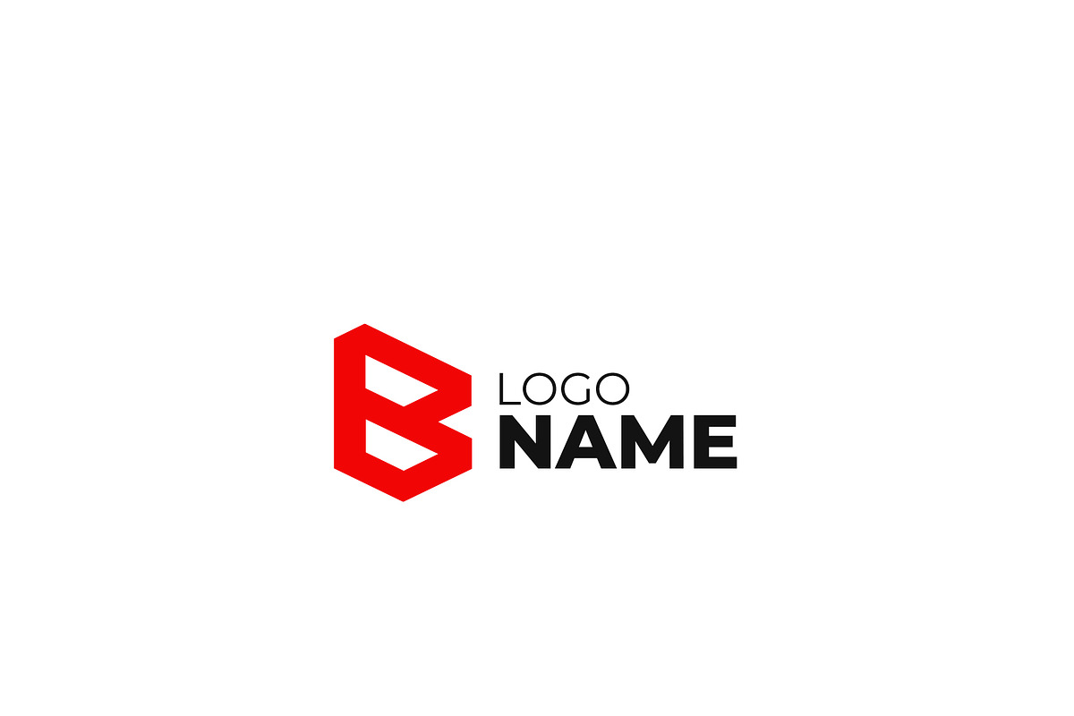 Modern Red Geometric B Letter Logo, a Branding & Logo Template by HueNestify (Photo 2 of 3)