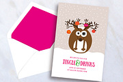 Reindeer Christmas Invite, an Invitation Template by stockhype (Thumbnail 2 of 2)