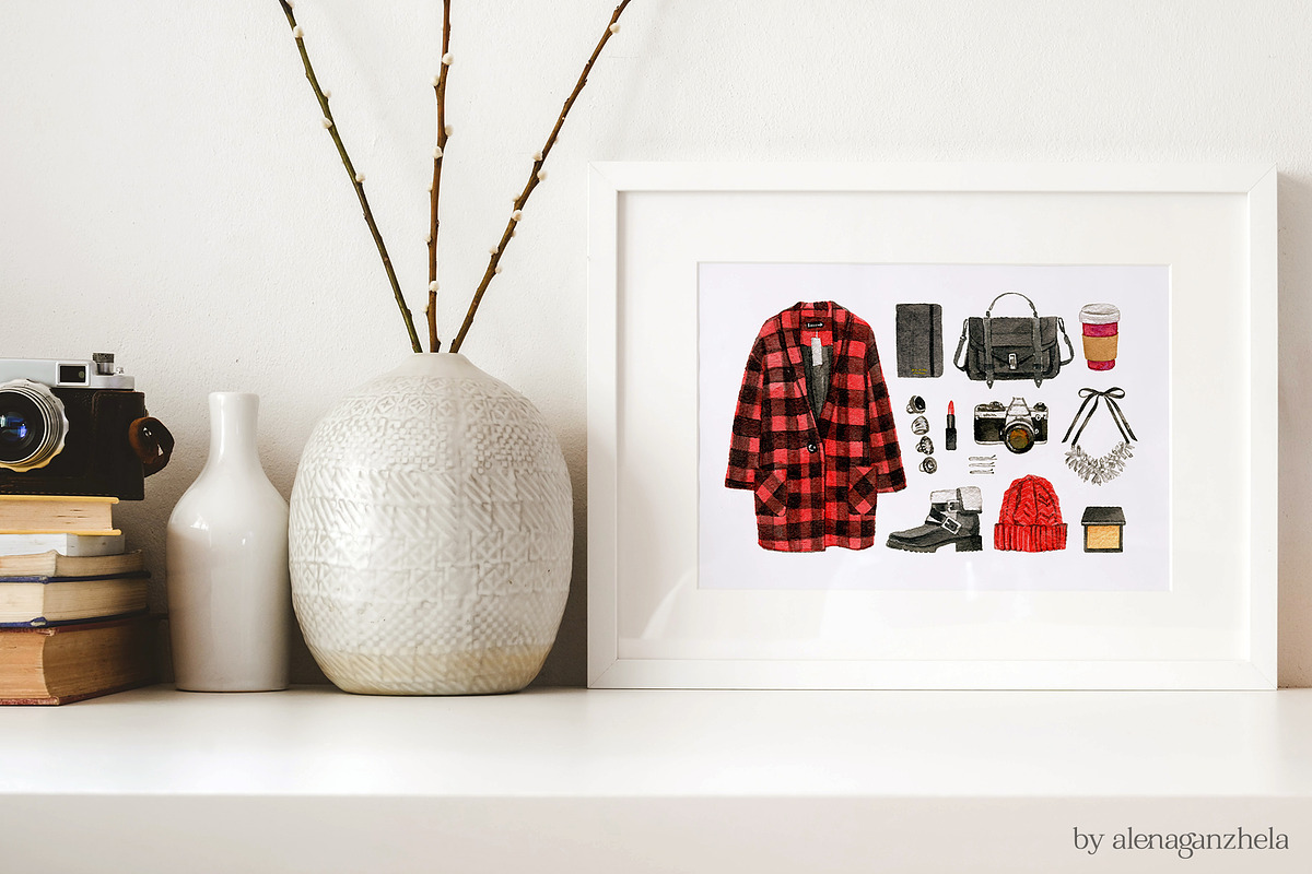 Watercolor fashion outfit creator, an Object Illustration by alenaganzhela (Photo 9 of 12)