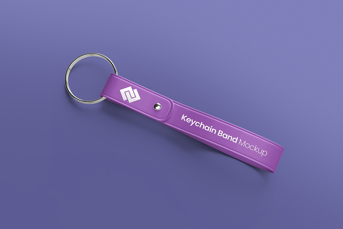 Keychain Band Mockup, a Merchandise Mockup by Graphicboom (Photo 2 of 4)