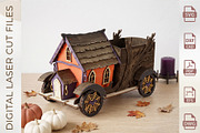 Haunted House Candy Truck Laser Cut, an Object Graphic by WoodoraCut (Thumbnail 5 of 8)