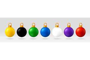 Set of colorful 3d Christmas, an Object Illustration by Abscent