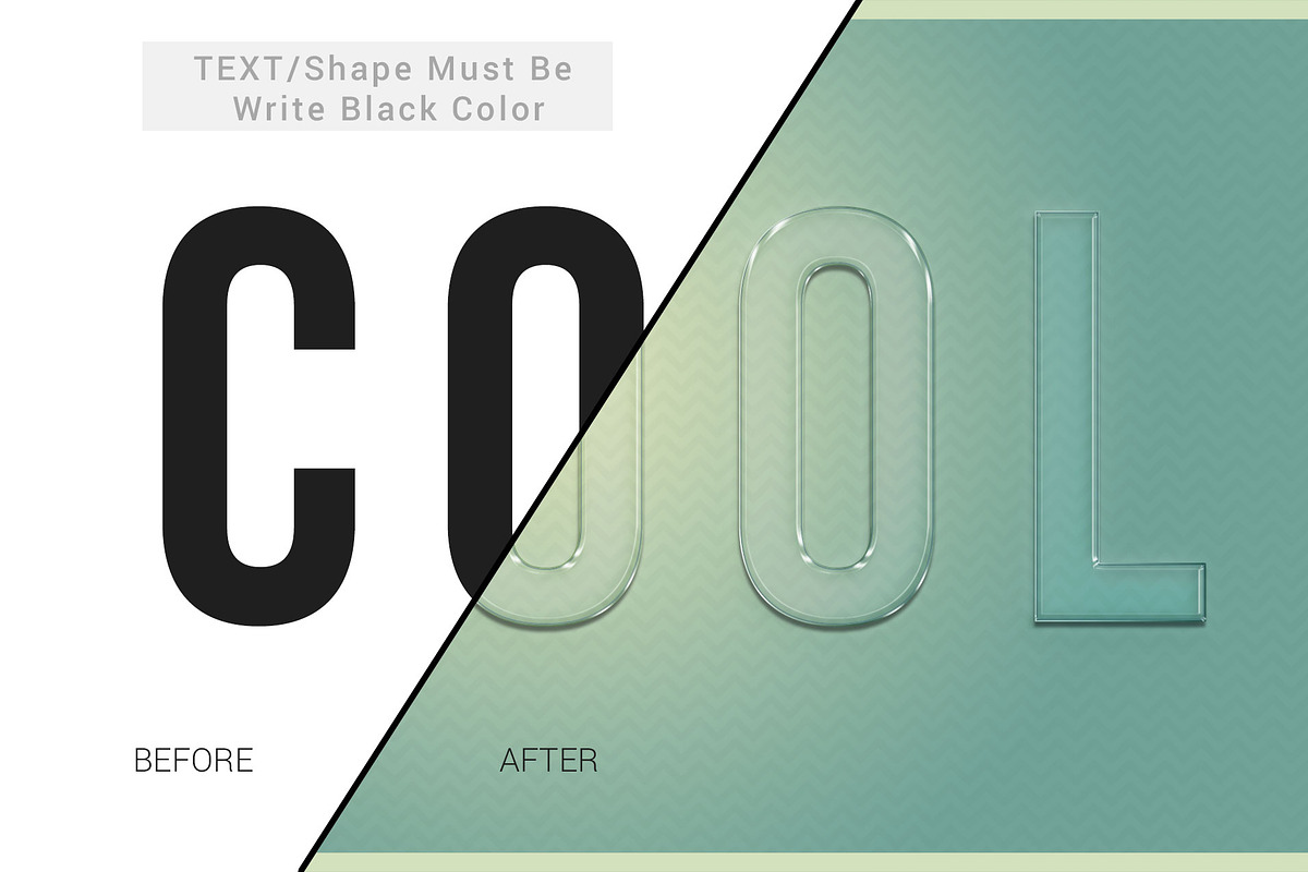 Glass Text Effect Photoshop Action preview 6