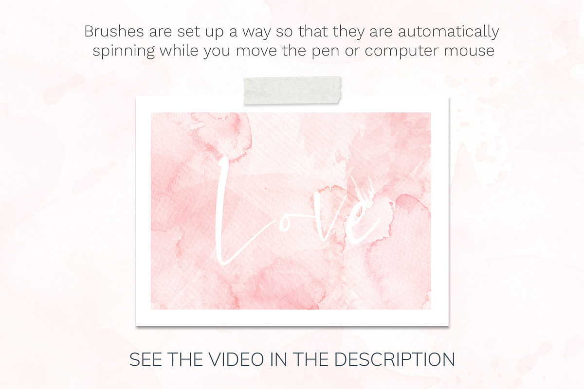 Watercolor Photoshop brush set, a Brush Add-On by Jenteva Art (Photo 6 of 15)