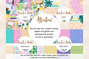 Beach Girl Clipart | Reading Clipart, a Person Illustration by GlamArtZhanna (Thumbnail 5 of 5)