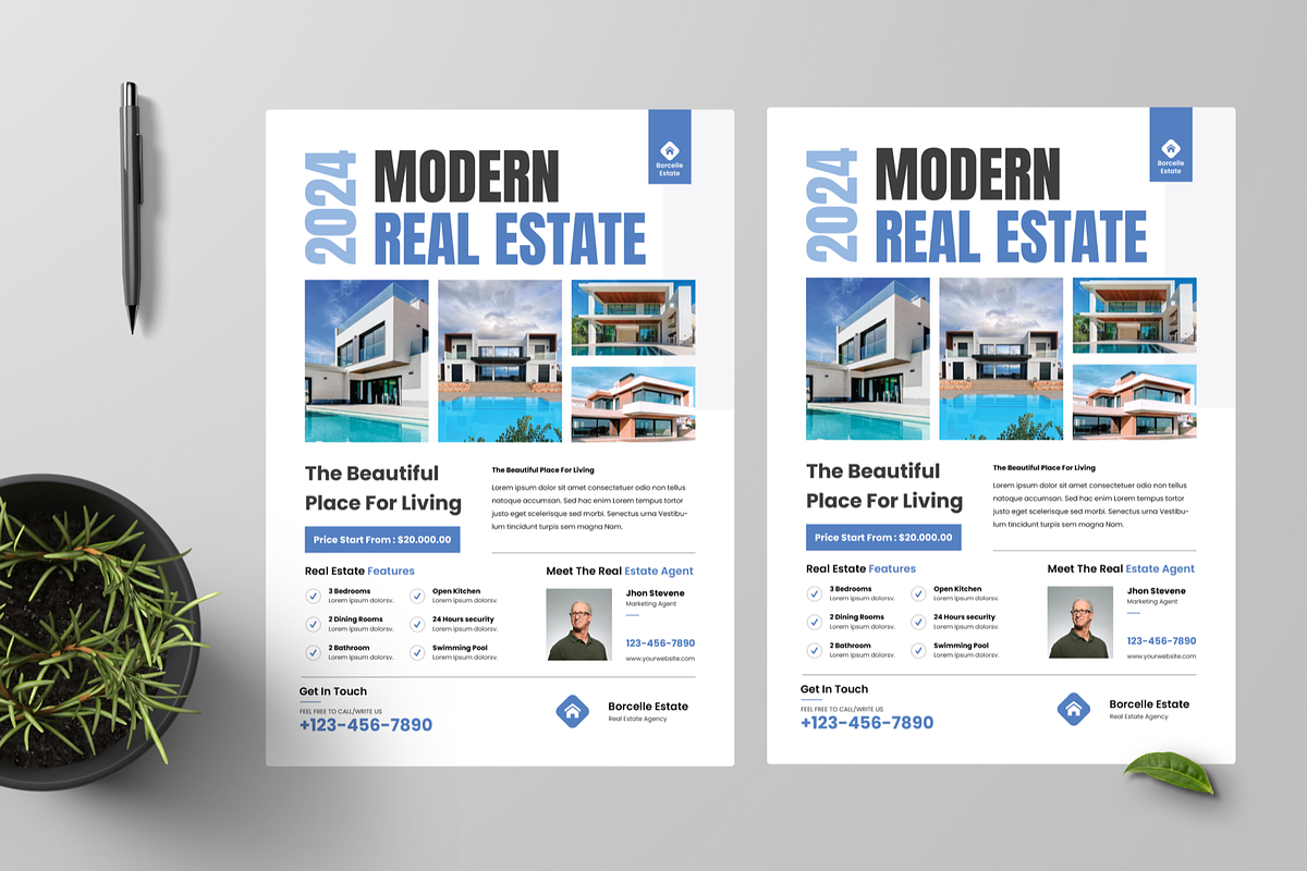 Minimal Modern Real Estate Flyer, a Flyer Template by Annora Studio (Photo 2 of 5)