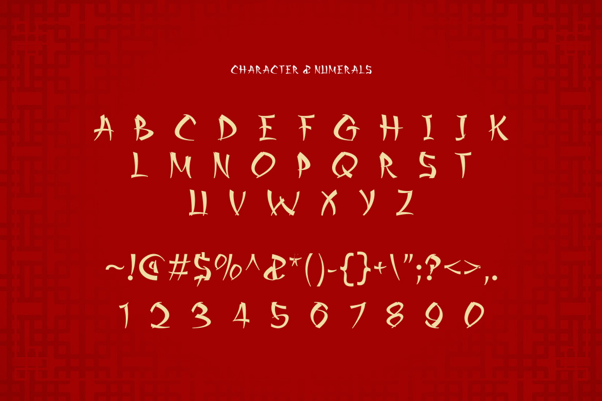Gekkai Chinese Style Typeface Font, a Sans Serif Font by Vadovastd (Photo 2 of 7)