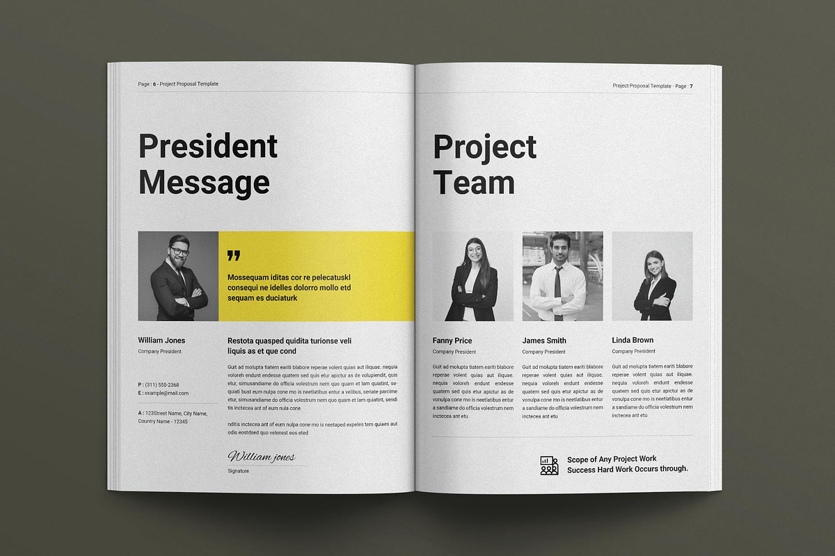 Project Proposal Template, a Brochure Template by E-Type (Photo 3 of 6)