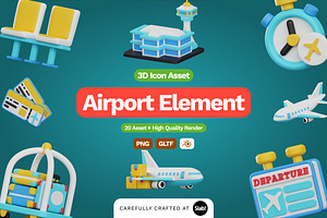 3D Airport Illustration