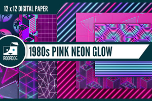 Eighties Pink Neon Digital Paper