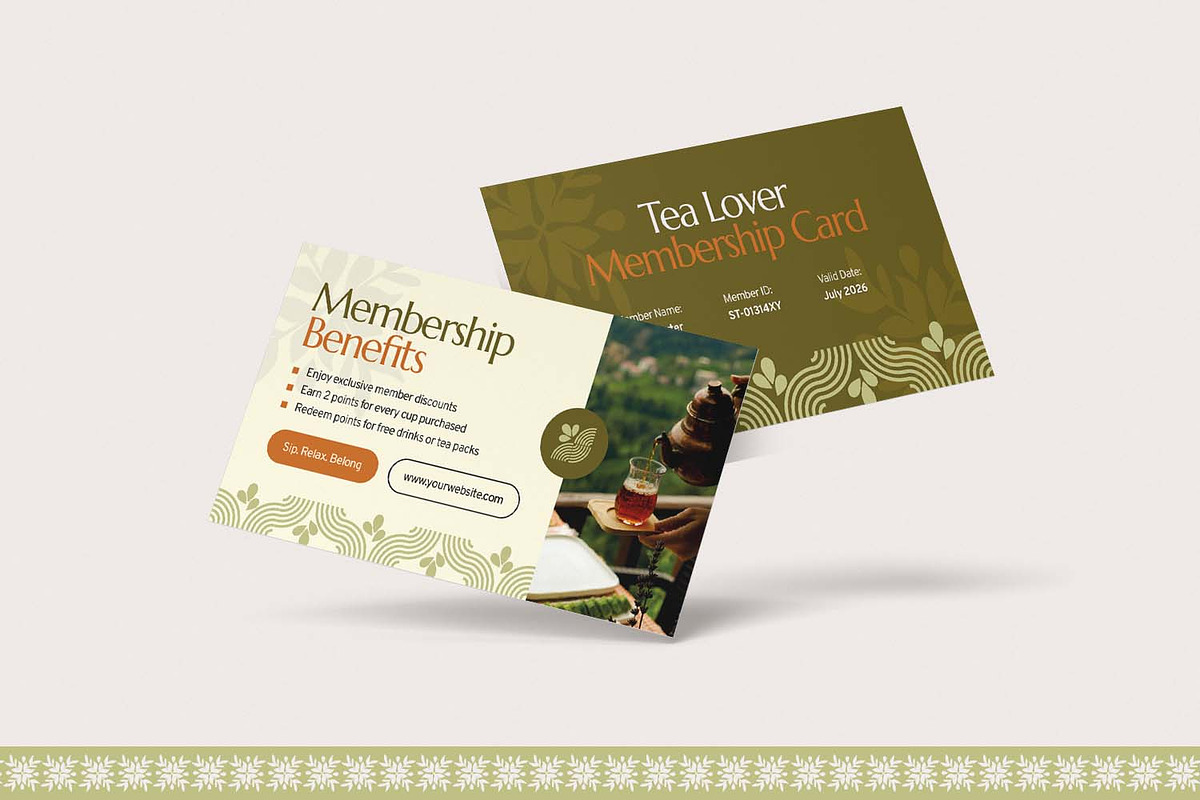 Sereni Tea - Membership Card, a Card Template by Fannan Studio (Photo 2 of 3)