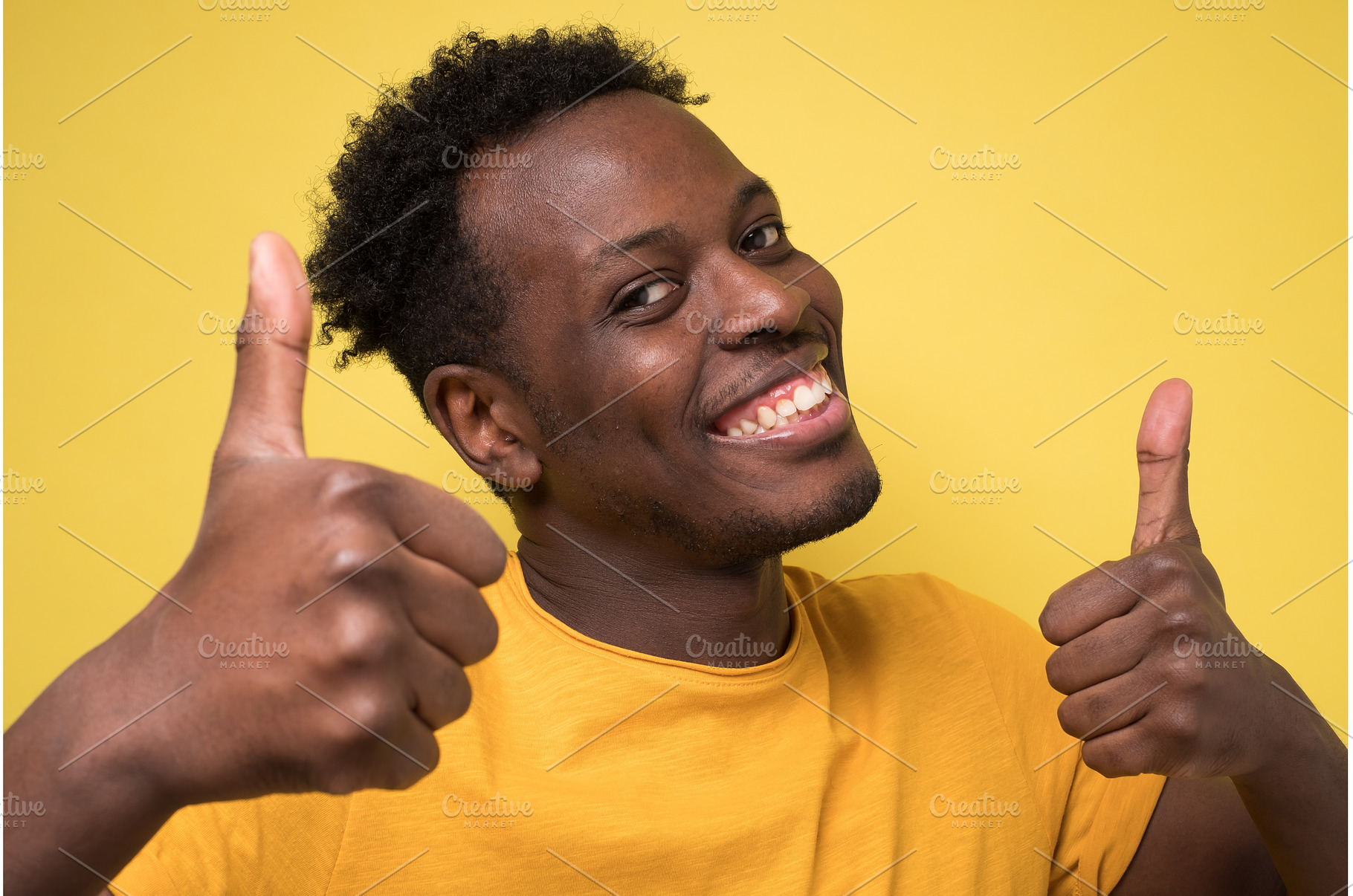 happy african american handsome man, a Person Photo by Koldunov
