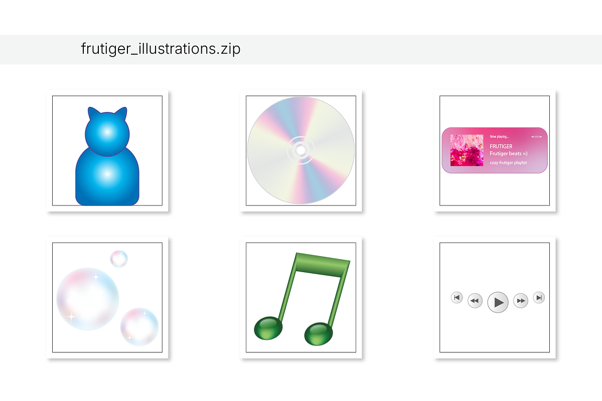 Frutiger Aero Vector Illustrations, an Illustration by JuliesDesign (Photo 2 of 4)