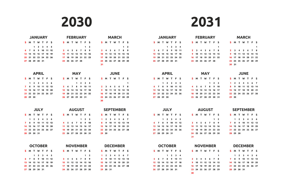 Calendar 2024, 2025 and 2031, an Object Graphic by Volyk (Photo 5 of 5)