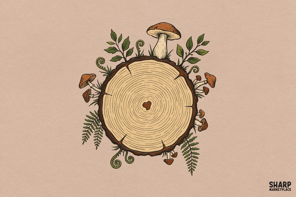Heart Shaped Tree Rings With, an Object Graphic by SharpMarketplace (Photo 1 of 5)