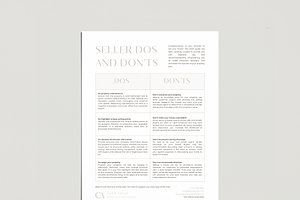 Real Estate Seller Do and Don't List