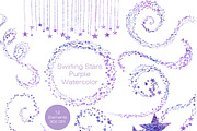 Galactic Purple Stars Clipart Set, a Texture Illustration by ClipartBrat Graphics (Thumbnail 3 of 4)
