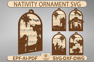 Christmas Song Ornament Svg